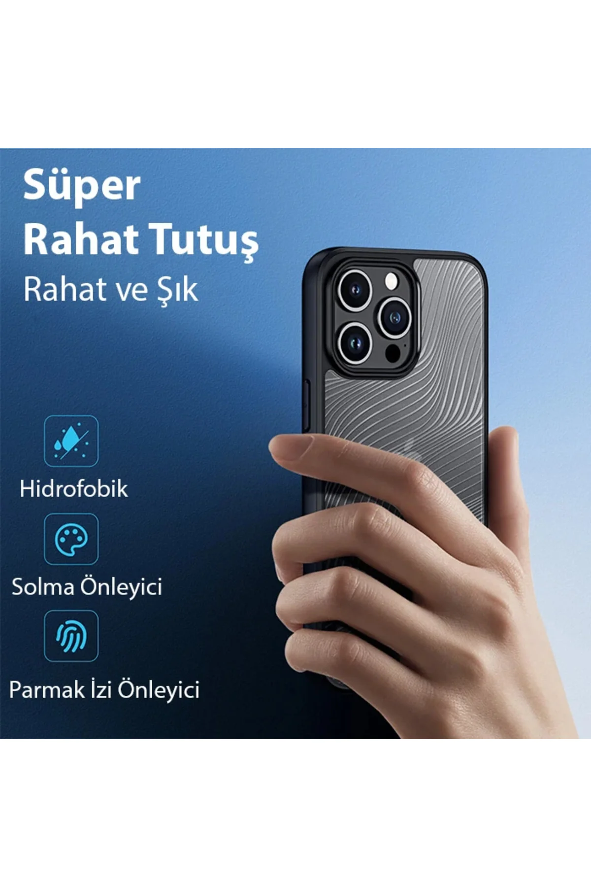 Dux Ducis iPhone 15 Pro Max Aimo Series Premium Buzlu Sert PC-TPU Dux Ducis iPhone 15 Pro Max Aimo Series Premium Buzlu Sert PC-TPU