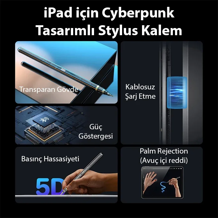 Dux Ducis SP-04 Manyetik Şarjlı Stylus Pen iPad Tablet Dokunmatik Kalem Transparent-1852 Dux Ducis SP-04 Manyetik Şarjlı Stylus Pen iPad Tablet Dokunmatik Kalem Transparent-1852