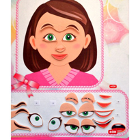 Duyguları Öğreniyorum Keçe Cırtlı Duvar Panosusu (Kız) , Eğitici 