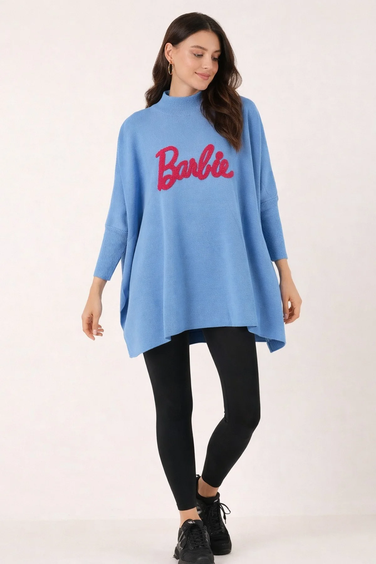 DÜZ BARBİE NAKIŞLI STANDART TRİKO PANÇO