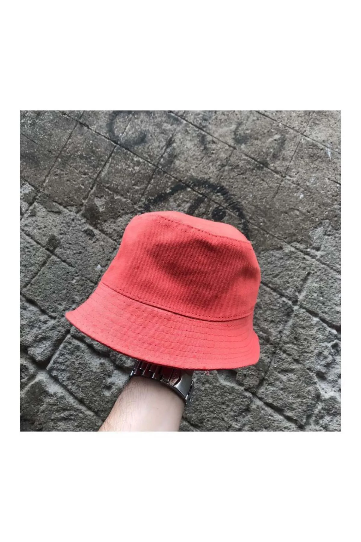 Düz Kiremit Bucket Şapka