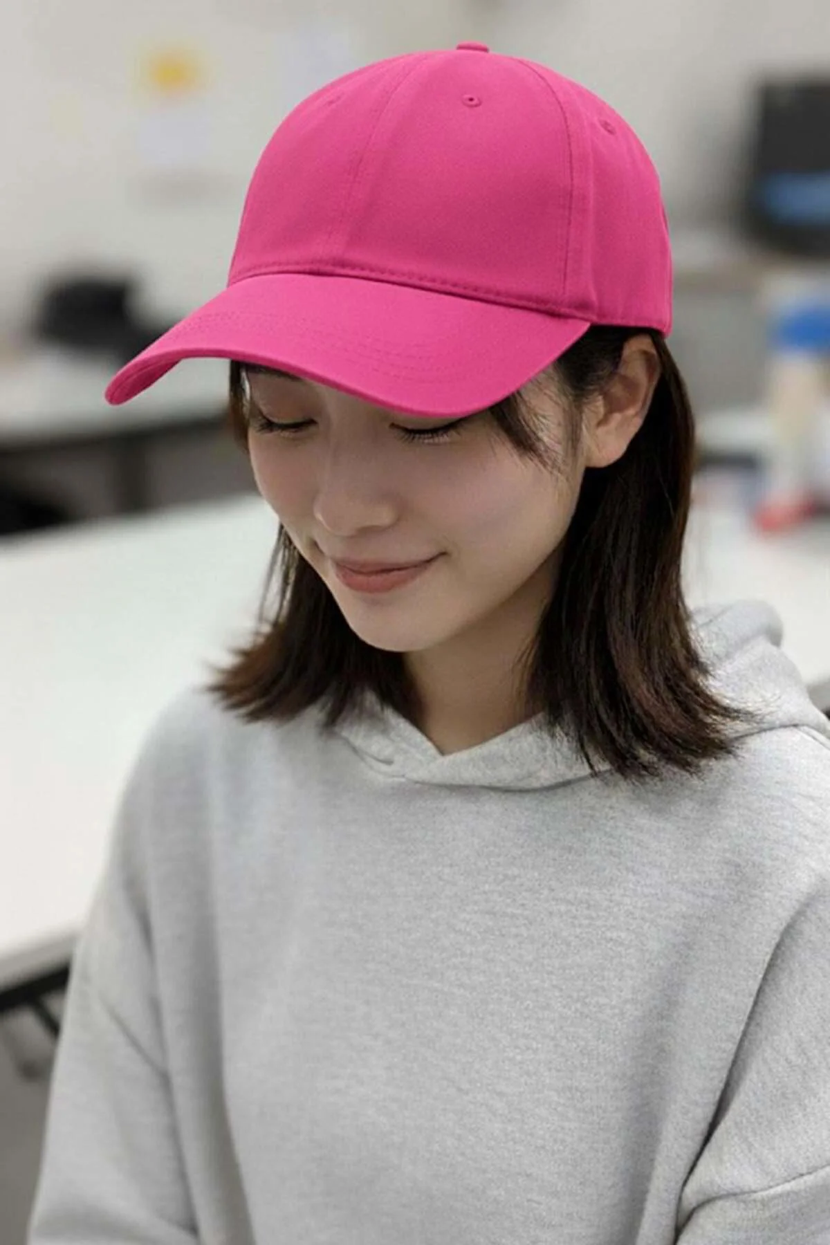 Düz Pembe Unisex Şapka
