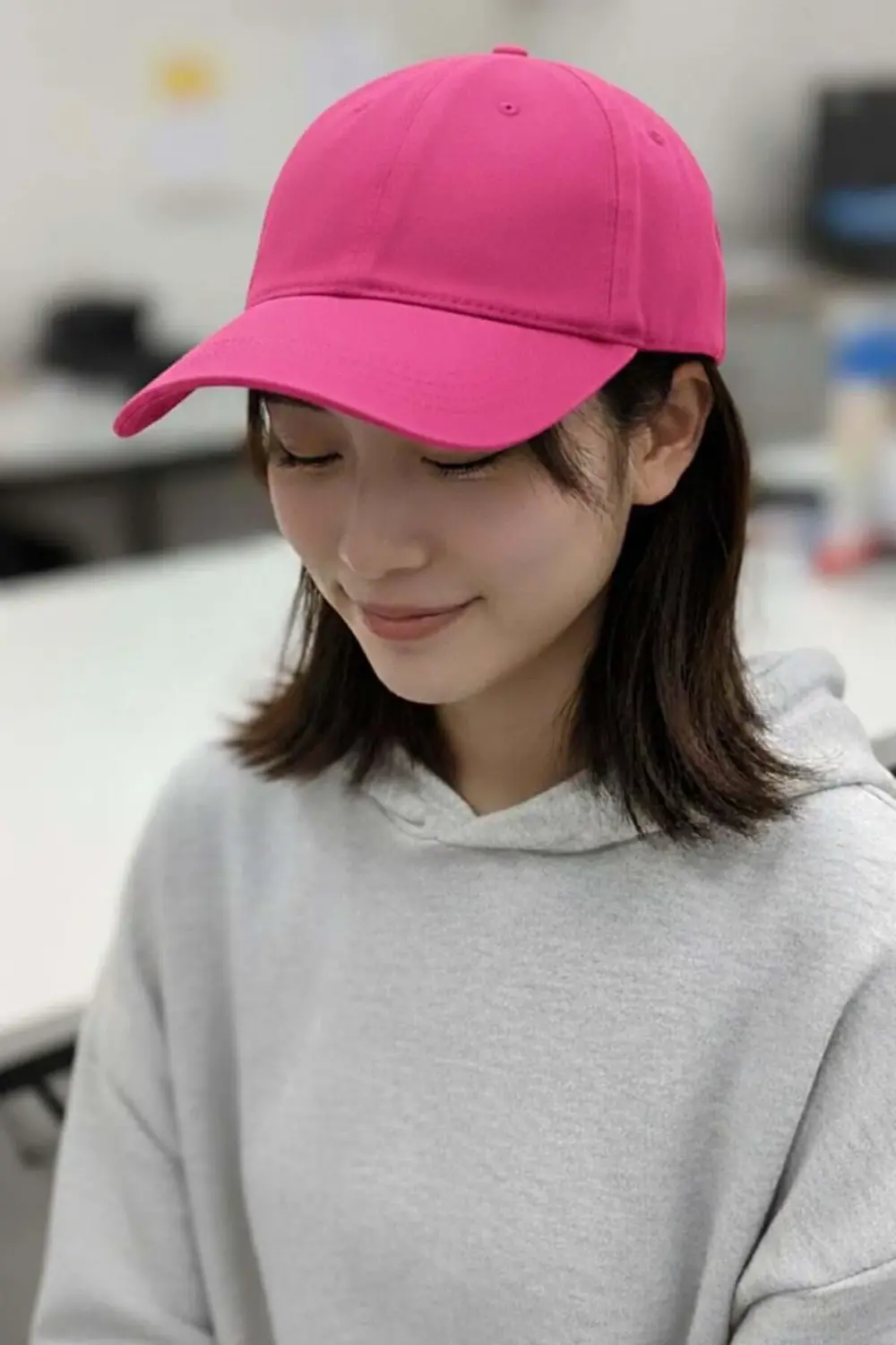 Düz Pembe Unisex Şapka