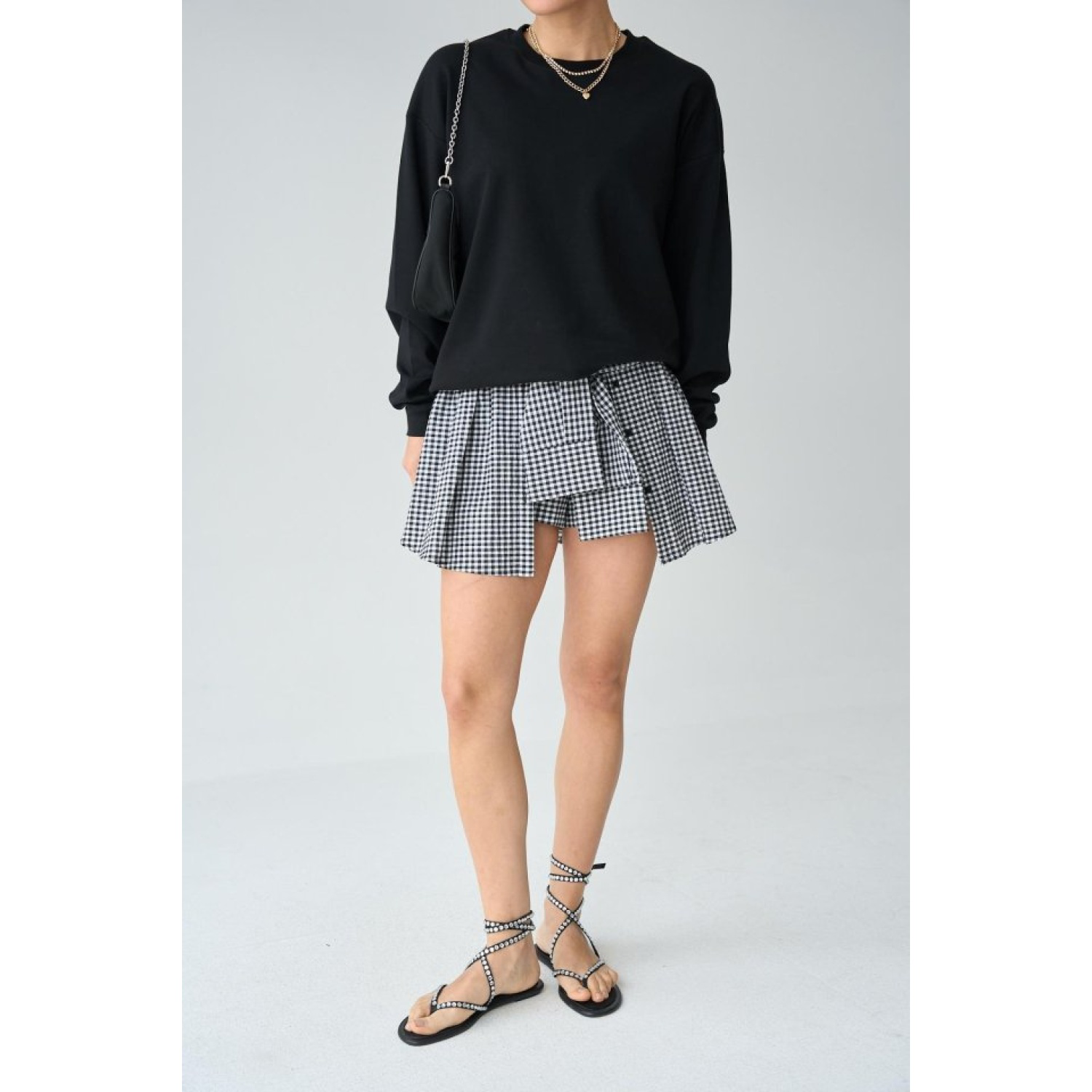 Düz SweatShirt - Siyah