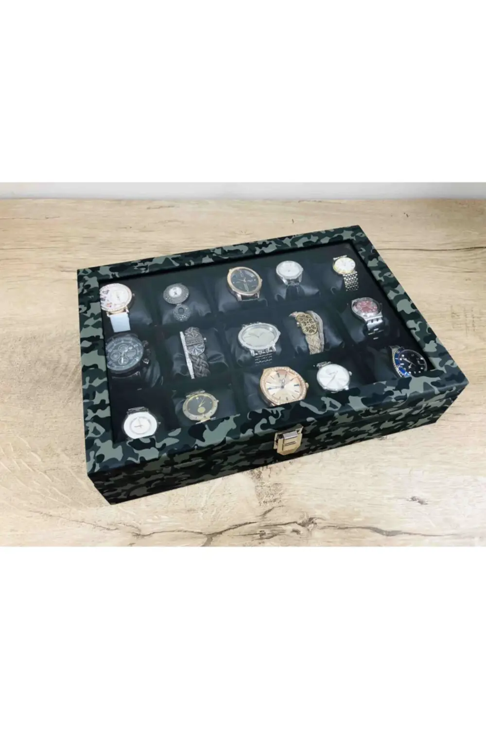 Düzenli Erkeklere 15 Kol Saati Kapasiteli Siyah Yastıklı Büyük Bo