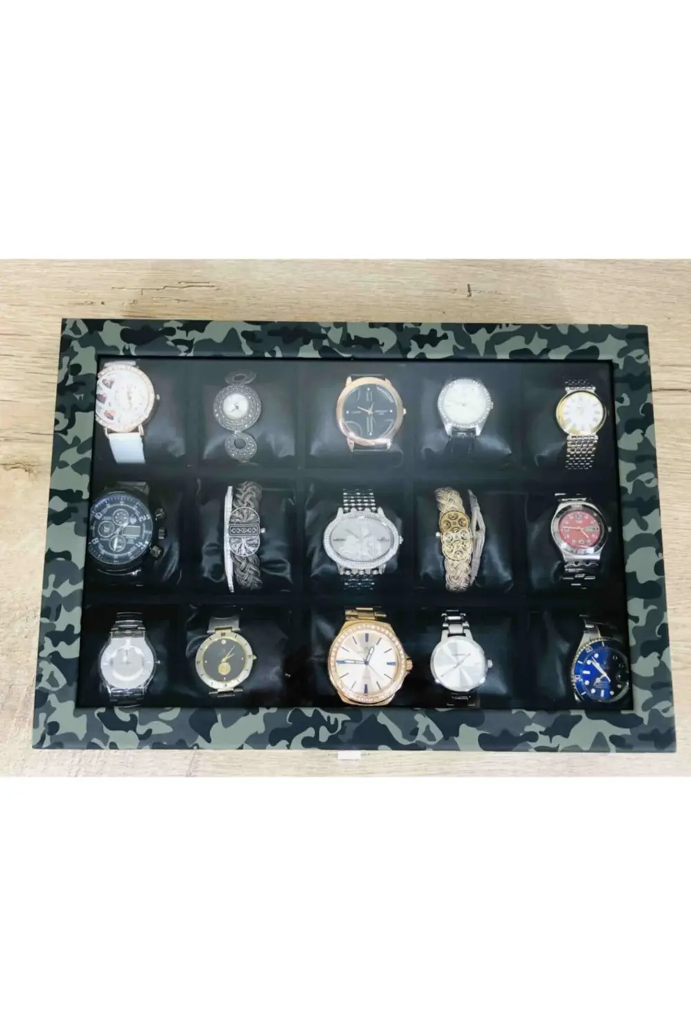 Düzenli Erkeklere 15 Kol Saati Kapasiteli Siyah Yastıklı Büyük Bo