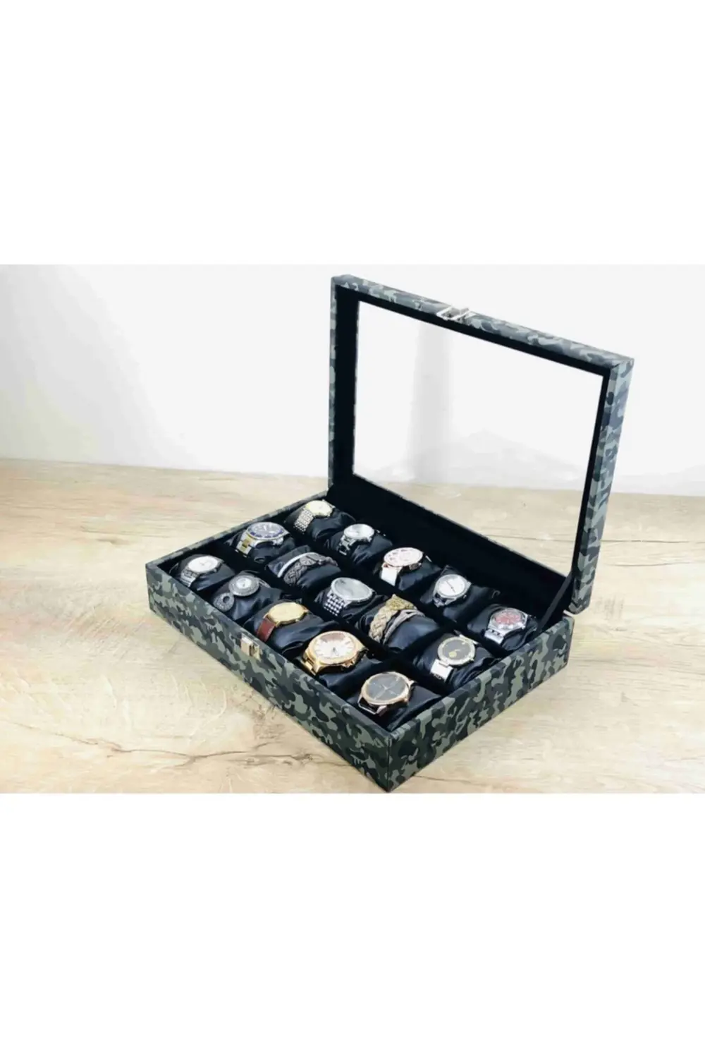 Düzenli Erkeklere 15 Kol Saati Kapasiteli Siyah Yastıklı Büyük Bo