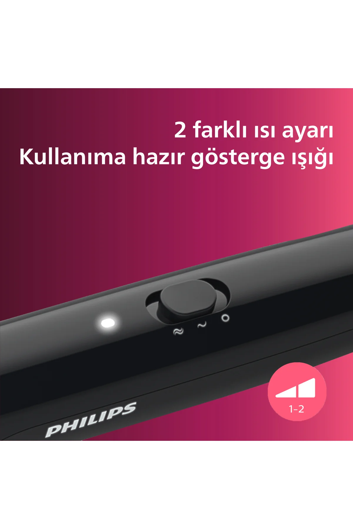 Düzleştirici Tarak, Anında Doğal Düz, Pürüzsüz Kabarmayan Saçlar, BHH880/00