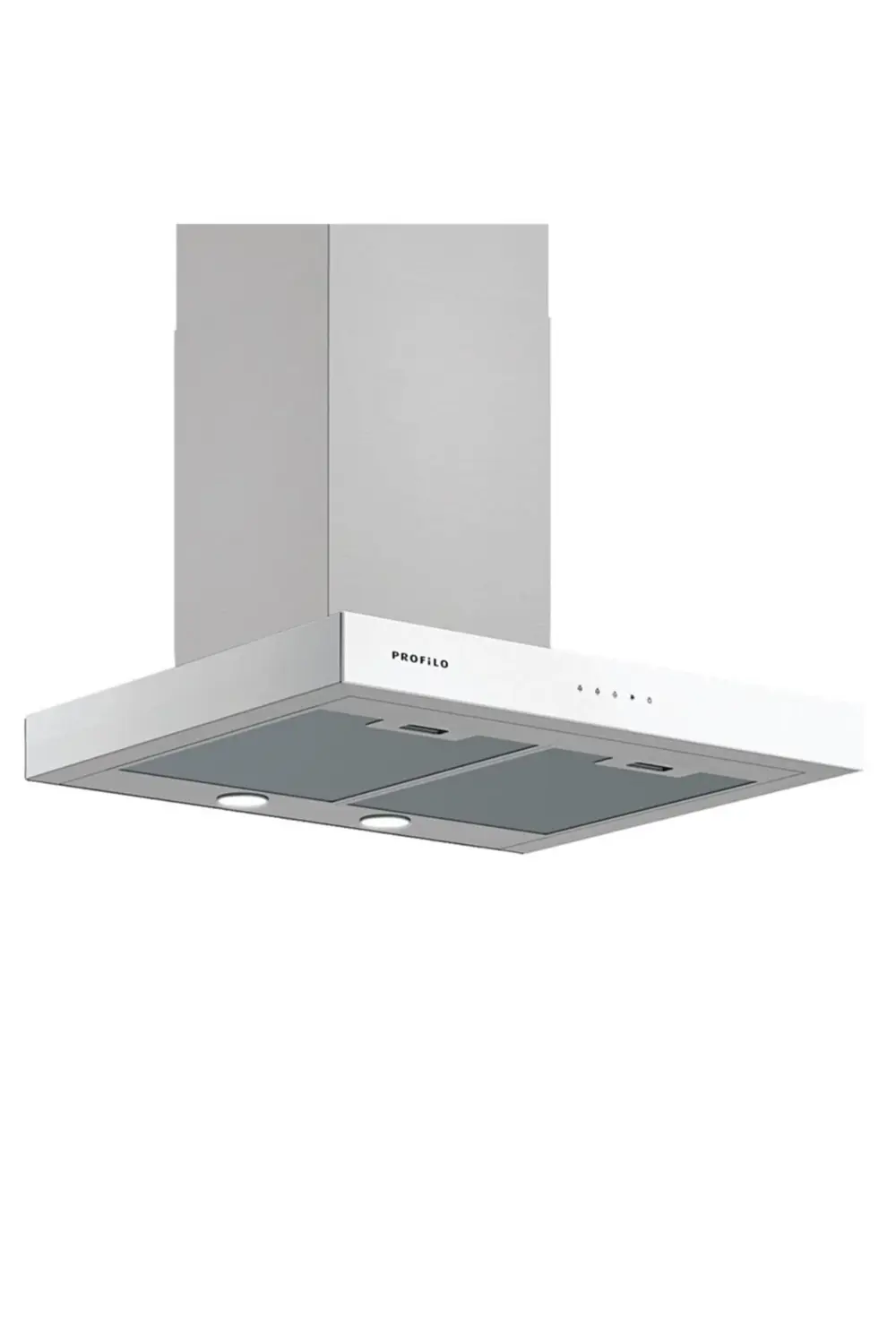 Dvb6k720 Beyaz Cam Dekor Duvar Tipi Davlumbaz