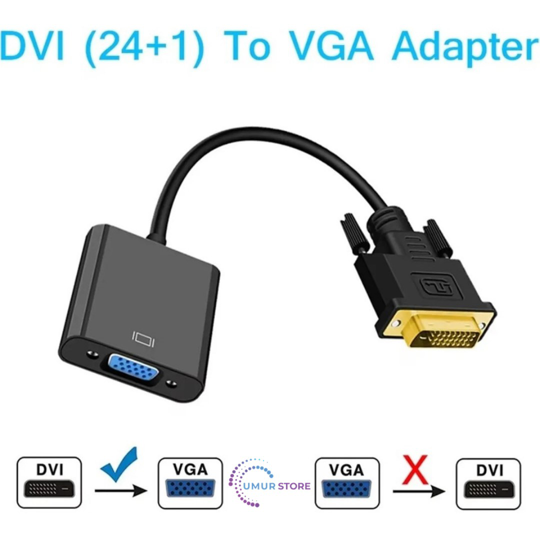 DVI To VGA 24+1 Dvi-D Dijital - VGA Dönüştürücü DVI In - VGA Out