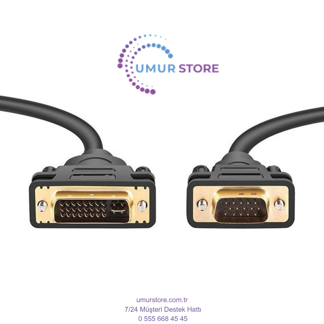DVI VGA Kablo 1.8 Metre 24+5 DVI VGA Kablo
