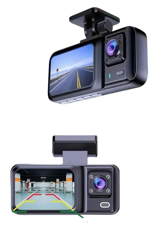 DVR Araç İçi Kamera Ön ve İç Kamera 2 İnç Ekranlı Çift Kamera Güvenlik Sistemi