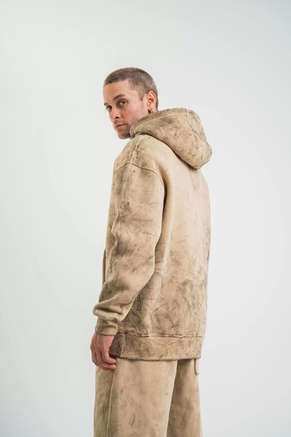 DVR KOZMETİK Unisex Double Oversize Kapşonlu Yıkamalı SweatShirt 