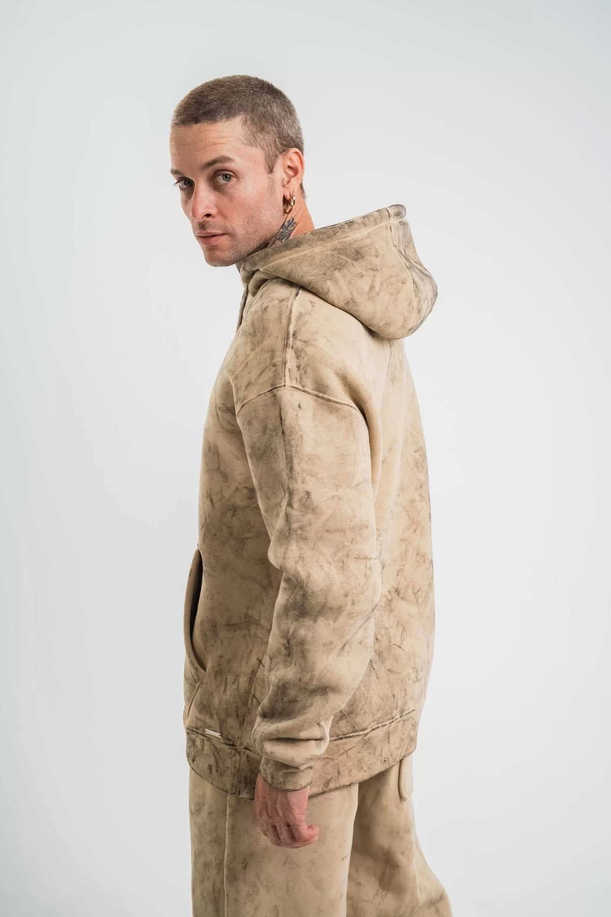 DVR KOZMETİK Unisex Double Oversize Kapşonlu Yıkamalı SweatShirt 