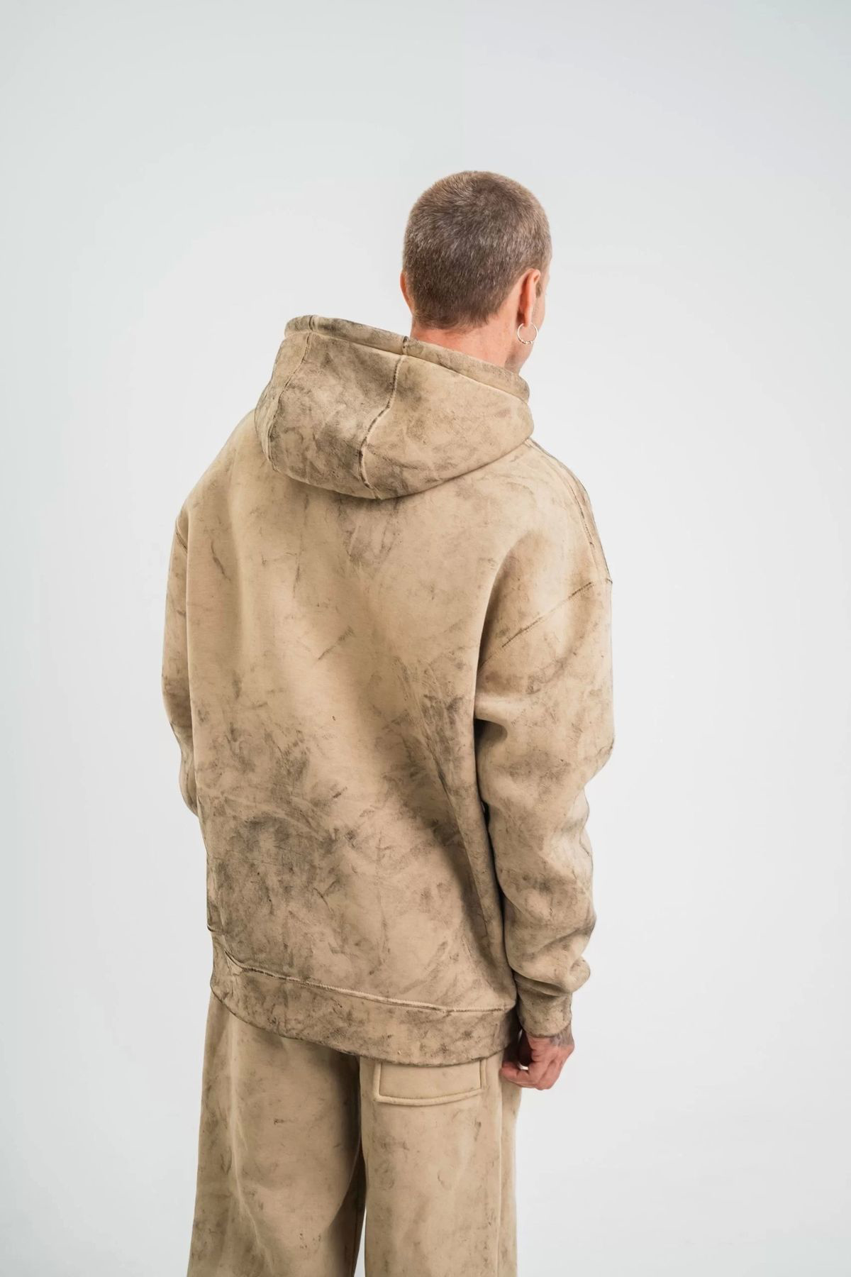 DVR KOZMETİK Unisex Double Oversize Kapşonlu Yıkamalı SweatShirt 