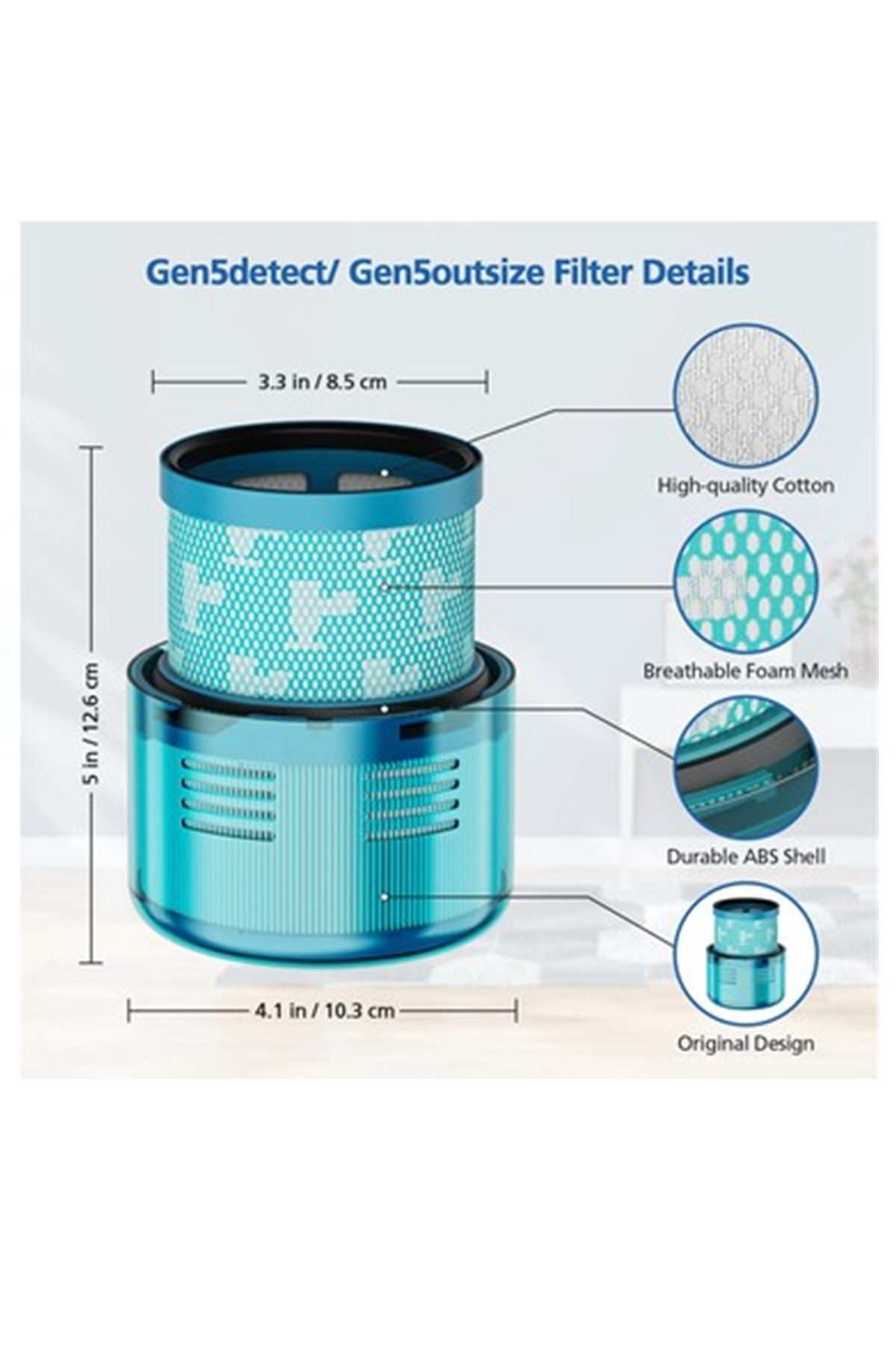 Dyson Gen5 Detect Uyumlu Hepa Filtre 4 Adet Dyson Gen5 Detect Uyumlu Hepa Filtre 4 Adet