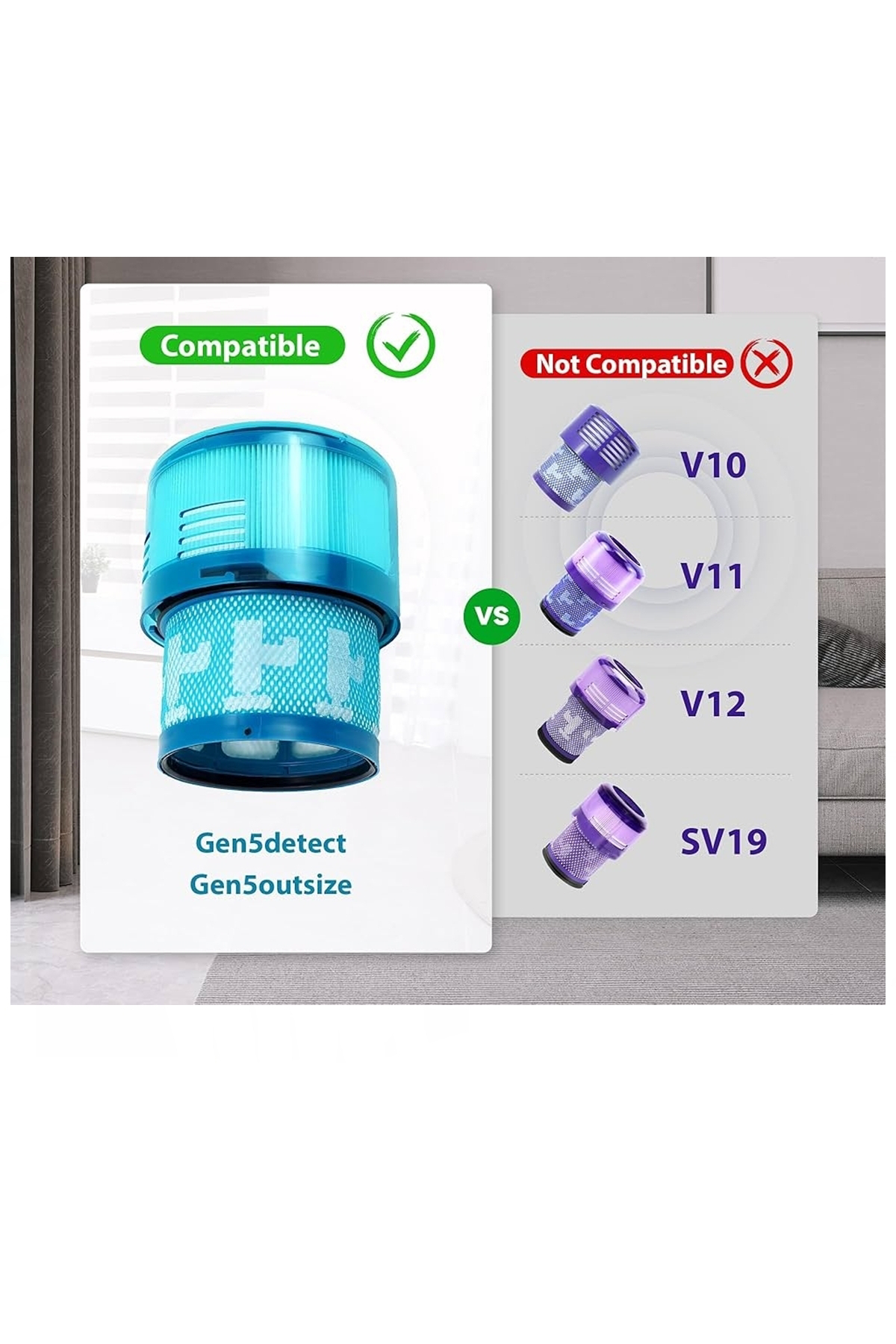 Dyson Gen5 Detect Uyumlu Hepa Filtre 4 Adet Dyson Gen5 Detect Uyumlu Hepa Filtre 4 Adet