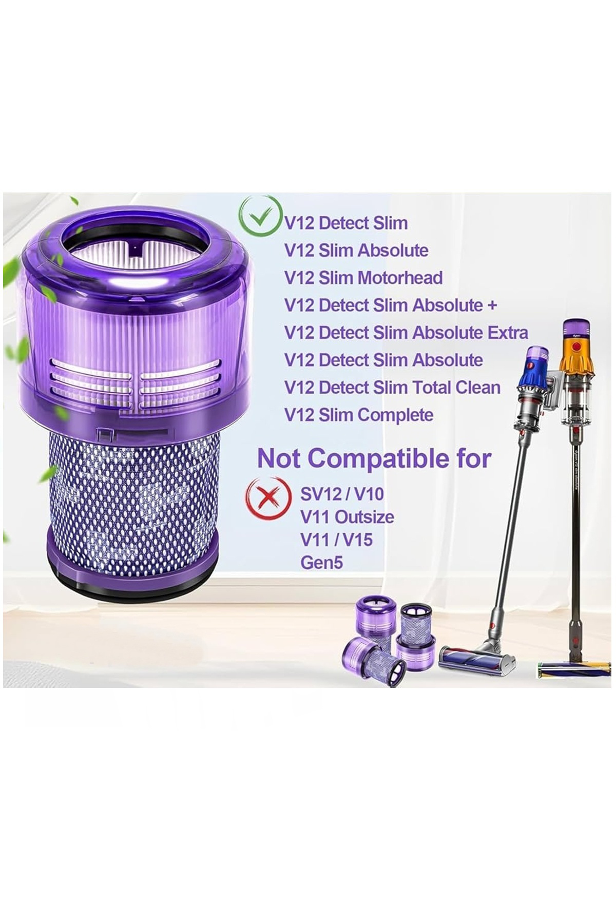 Dyson V12 Uyumlu Hepa Filtre 2 Adet Dyson V12 Uyumlu Hepa Filtre 2 Adet