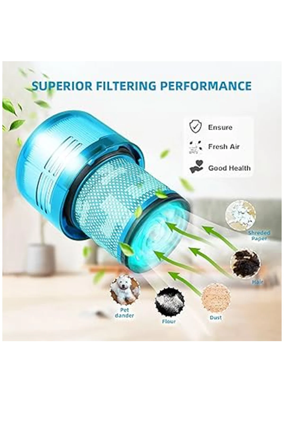 Dyson V15 Detect Uyumlu Yeşil Hepa Filtre 4 Adet