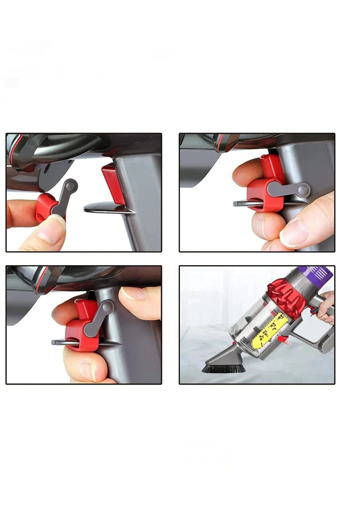 Dyson V6 V7 V8 V10 V11 V15 Uyumlu Tetik Kilidi - Parmak Yormayan Güç Düğmesi Kilidi
