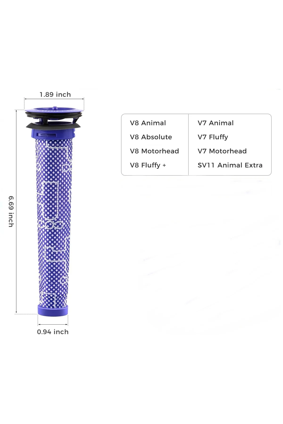 Dyson V7 V8 Cordless Uyumlu Ön Filtre 2 Adet