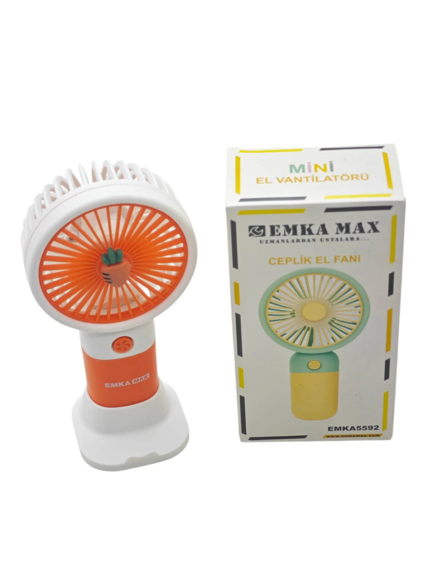 E-5592   Emka Max 3 Kademe Şarjlı Mini Fan - El Vantilatörü