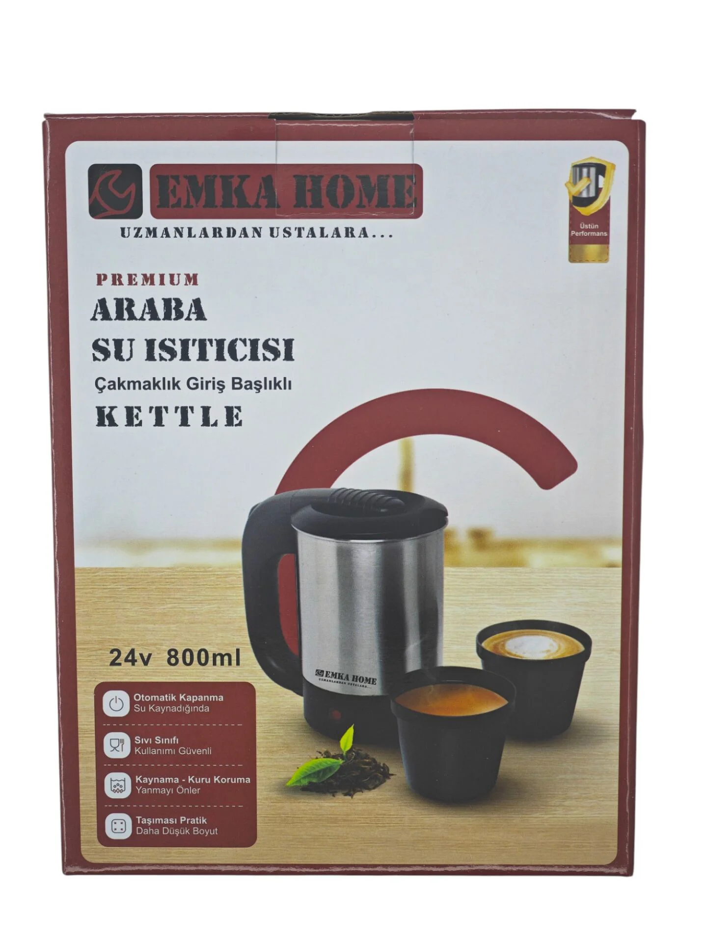 E-5623   Emka Home 24V Araba Su Isıtıcısı 800ml