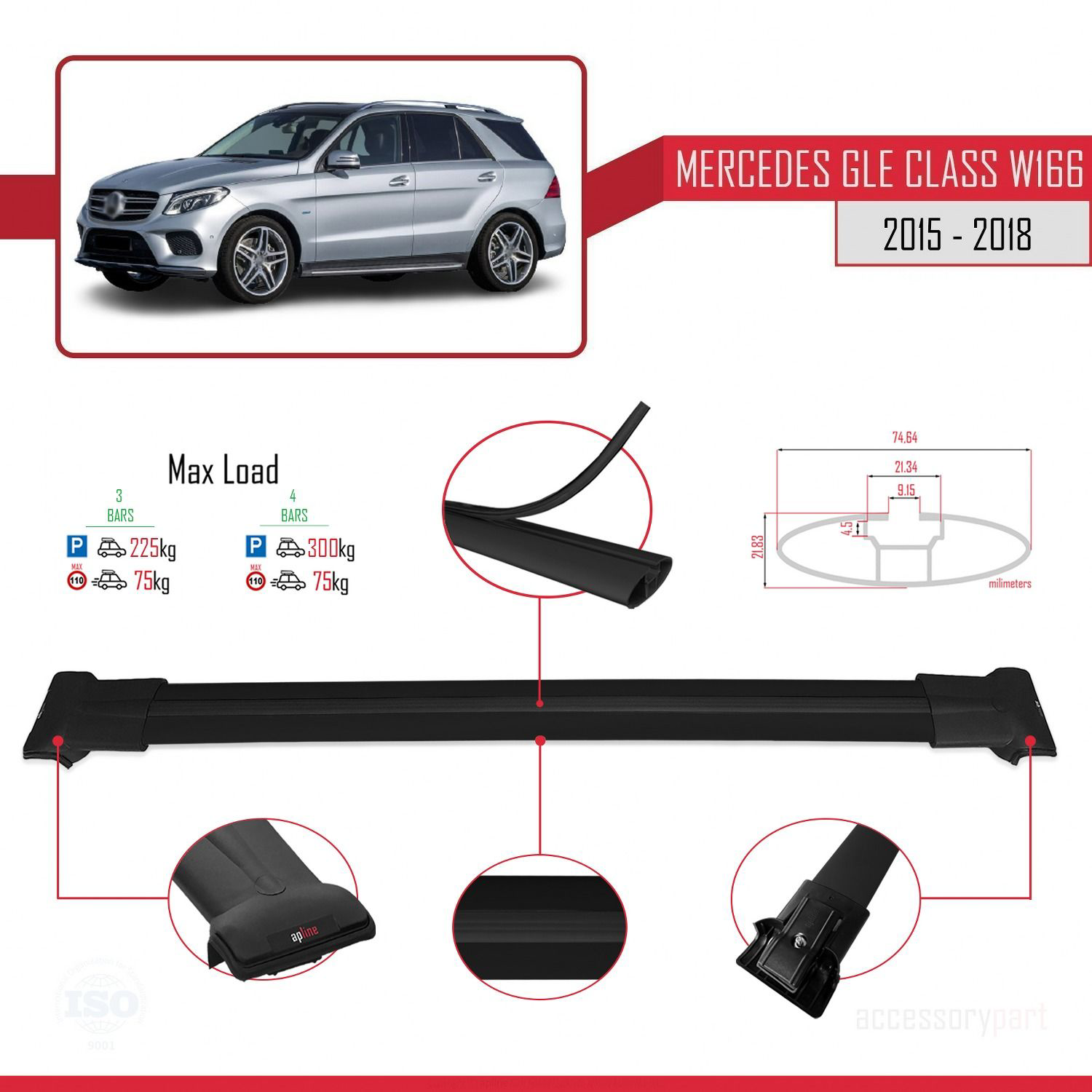 E Class (W166) 2015-2018 Arası ile Uyumlu FLY Model Ara Atkı Tava