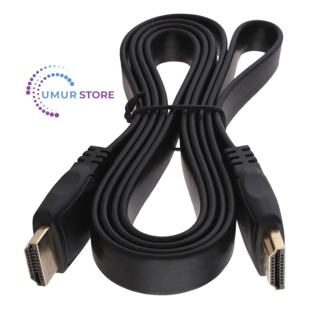 e Flat Hdmi Kablo Yassı Kablo 1.4V Full Hd 4K 3D 3m