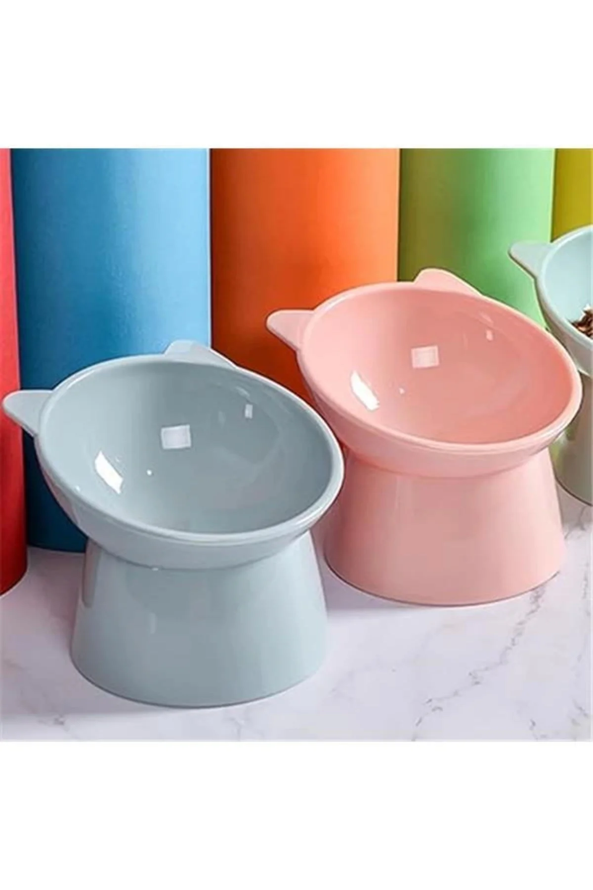 e-ticaret Kedi Köpek Mama Su Kabı, Mama Ve Su Bowl Kabı,Plastik. (MİX)