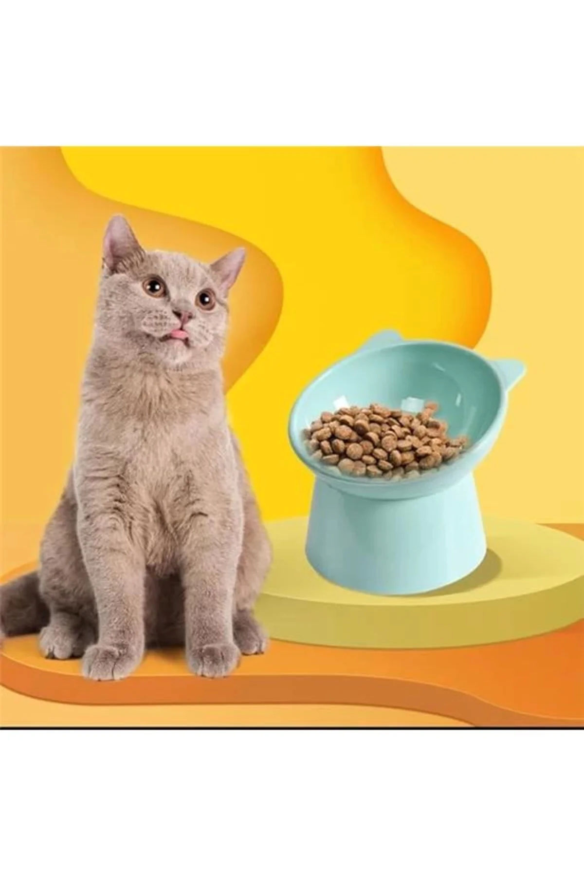 e-ticaret Kedi Köpek Mama Su Kabı, Mama Ve Su Bowl Kabı,Plastik. (MİX)