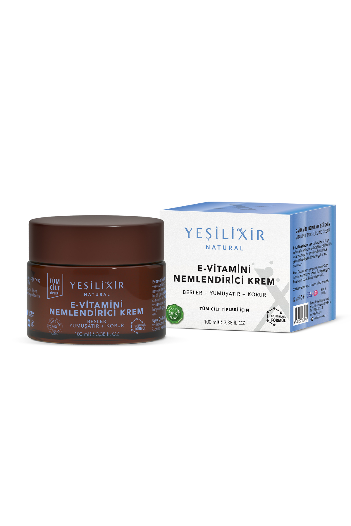 Yeşilxir E Vitamini Nemlendirici Krem 100 Ml Besler + Yumuşatır + Korur