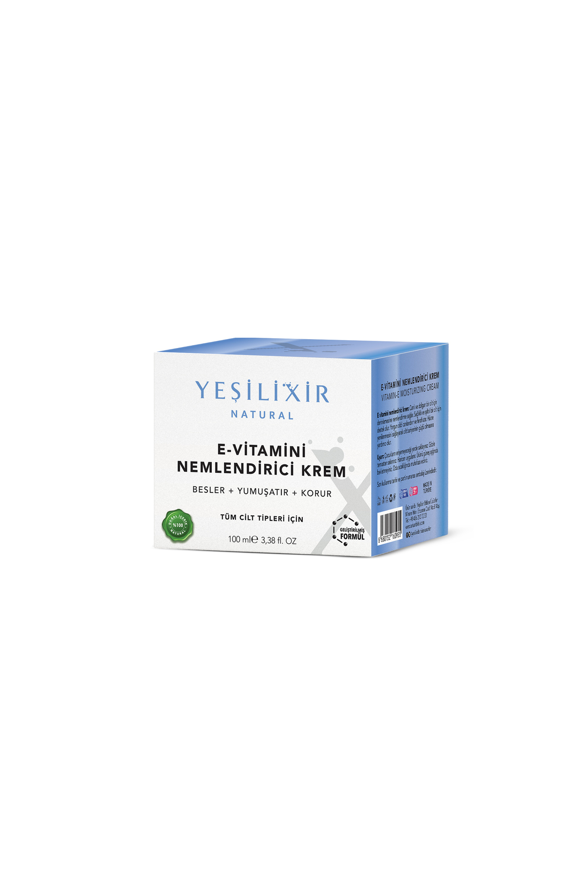 Yeşilxir E Vitamini Nemlendirici Krem 100 Ml Besler + Yumuşatır + Korur