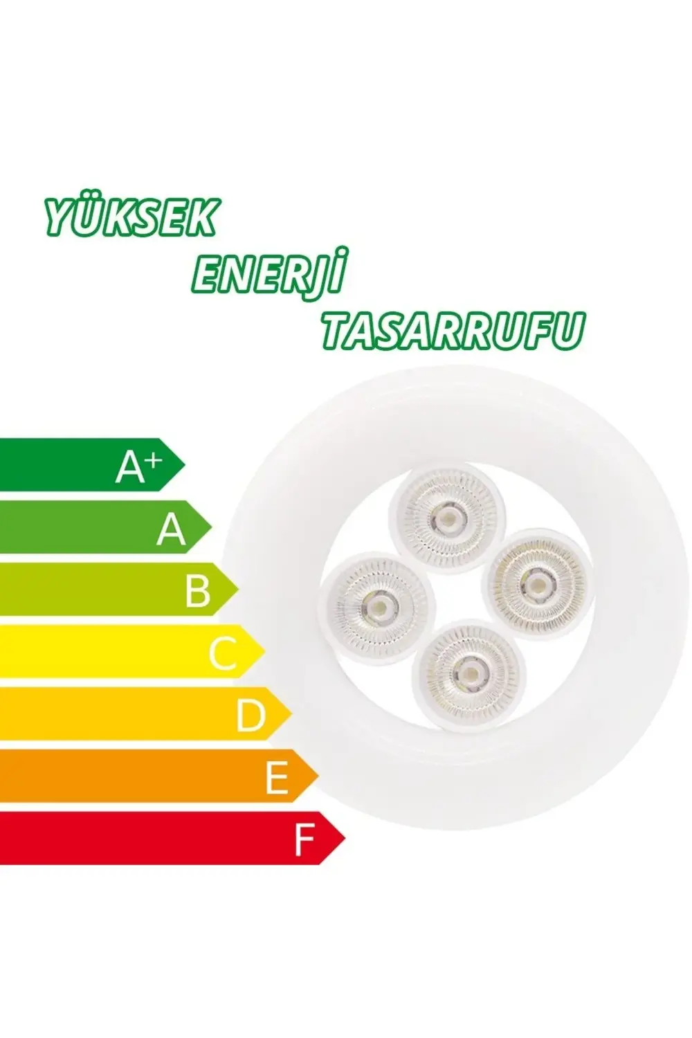 E27 48W Beyaz 4 Kanatlı UFO LED Lamba – Yüksek Işık Gücüyle Aydın