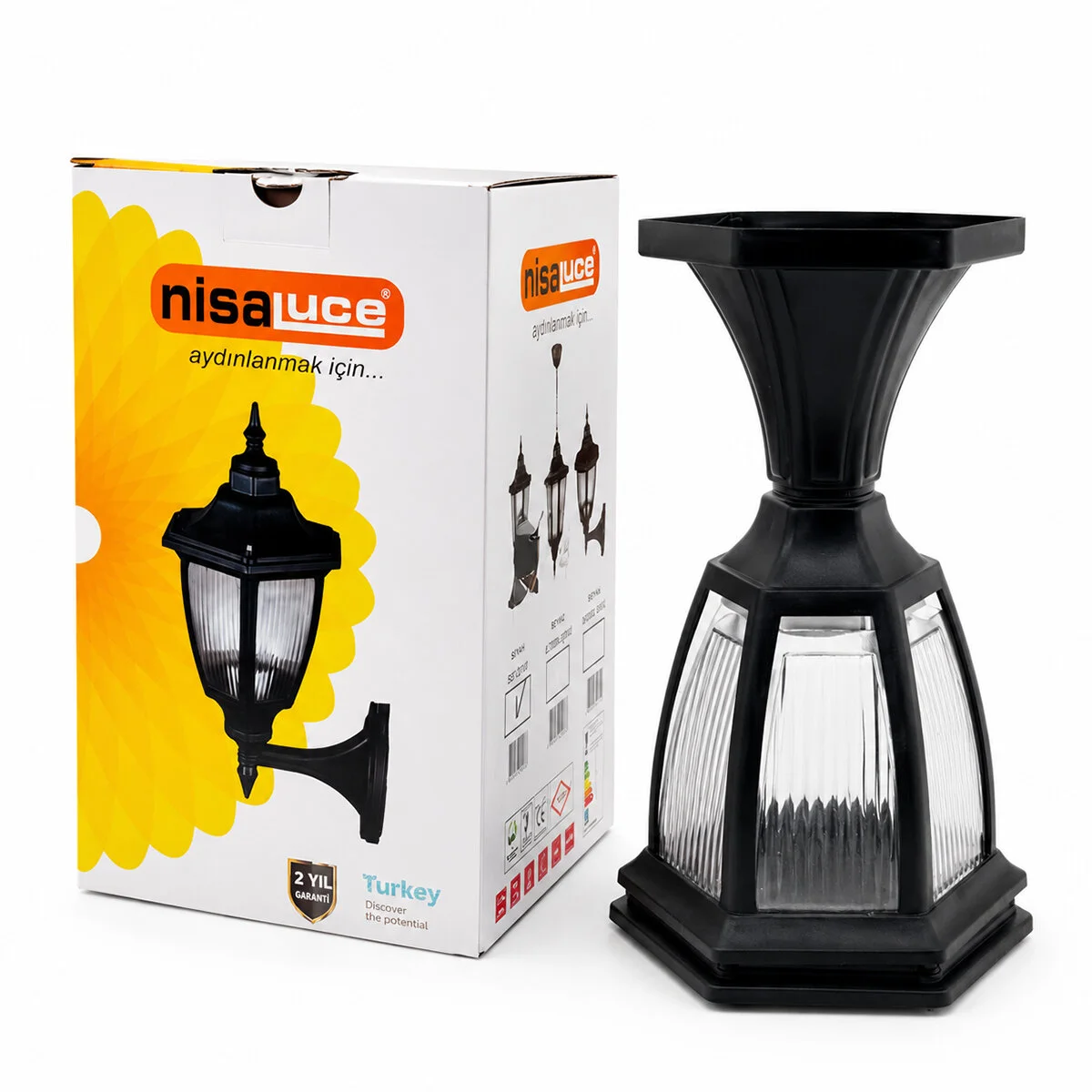E27 - IP44 Siyah 60W Set Üstü Bahçe-balkon Sokak Lambası - Armatür EBH01-S E27 - IP44 Siyah 60W Set Üstü Bahçe-balkon Sokak Lambası - Armatür EBH01-S