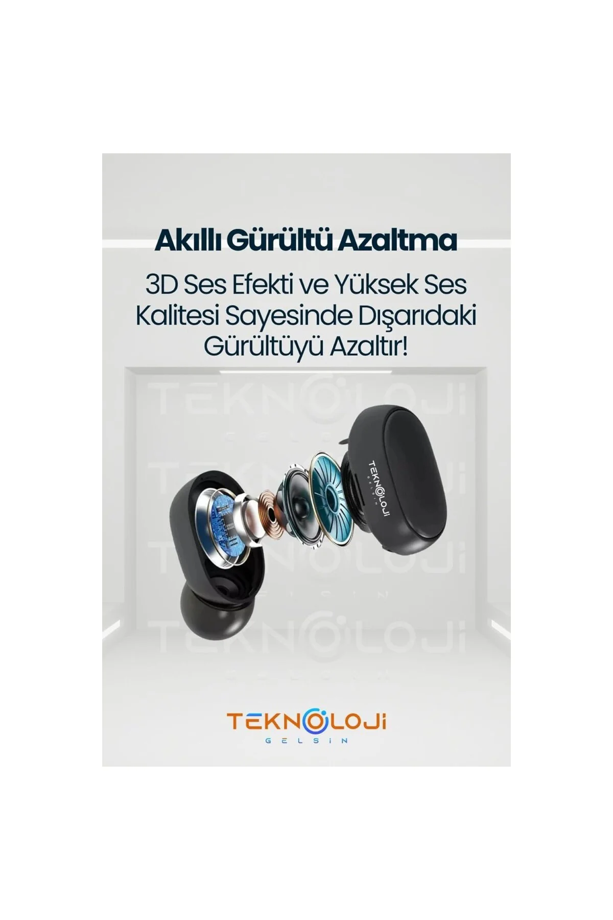 E6s Dots Bluetooth Kablosuz Kulaklık, Çift Mikrofon, HD Ses, Extra Bass, Powerbank Kutu, Siyah