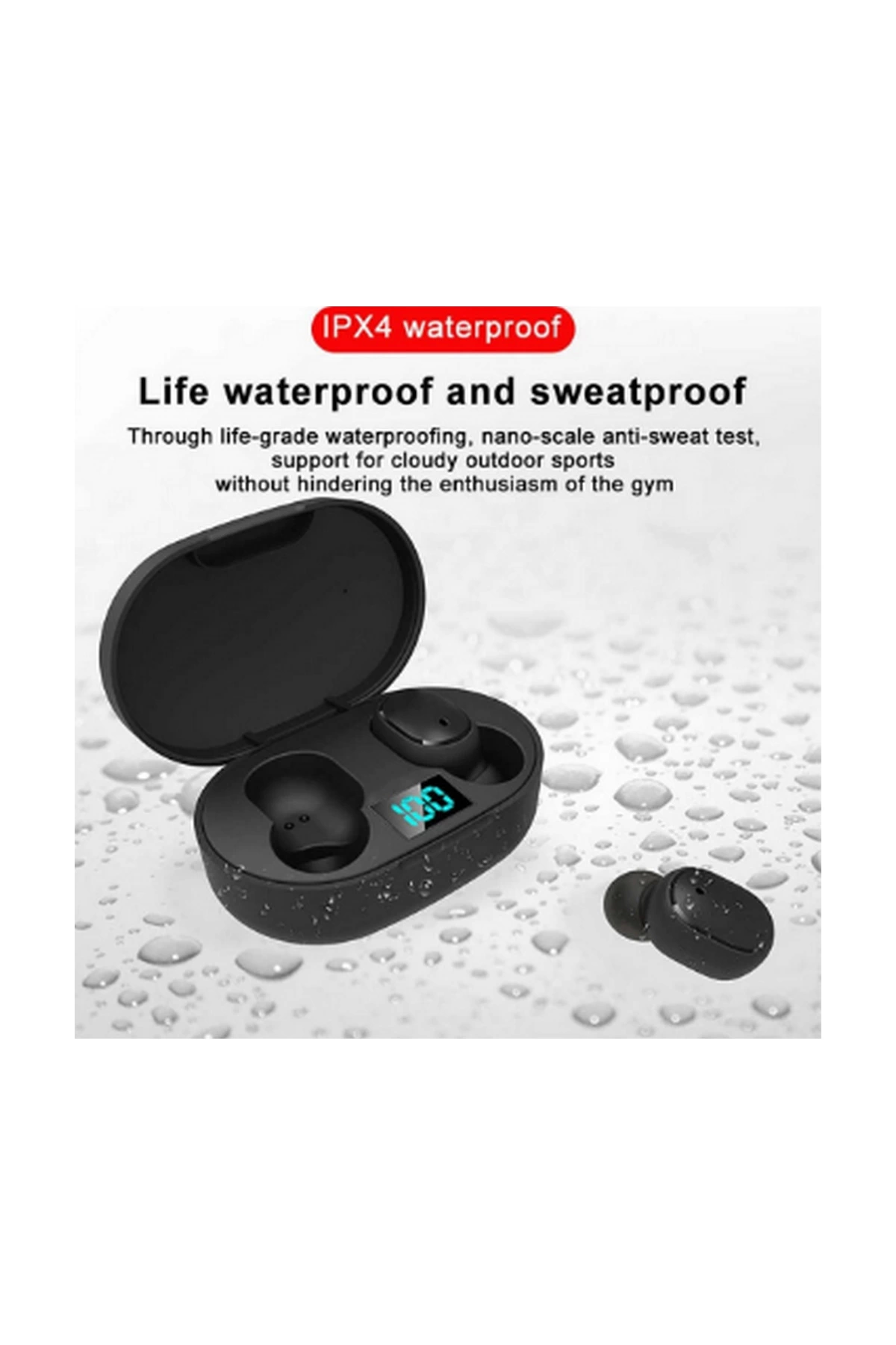Just Cheap Store E6s Kablosuz Kulaklik Dijital Göstergeli Bluetooth Kulaklik 5.0