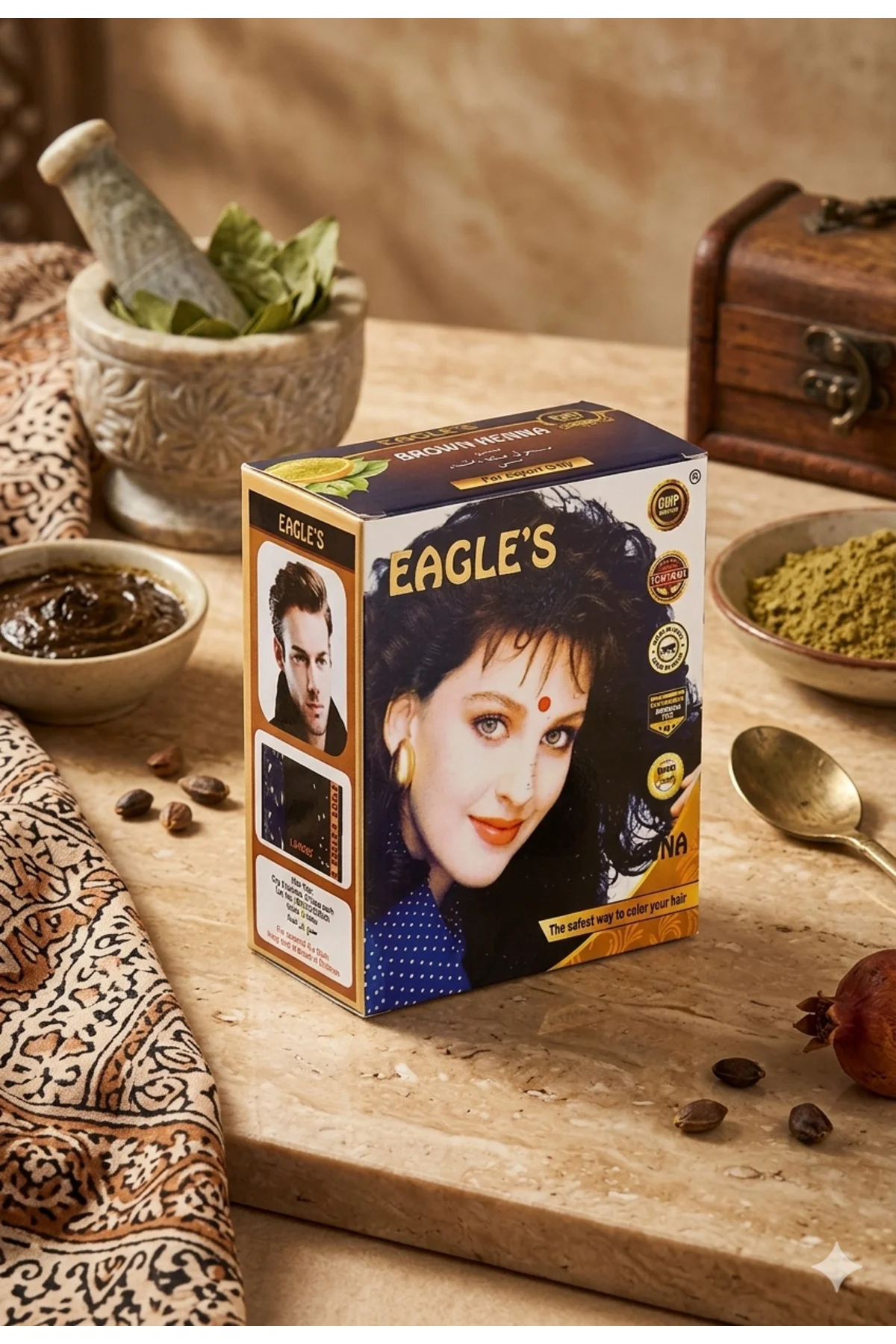 Eagles Kahverengi Hint Kınası 6'lı Paket Orjinal BANDROLLÜ ÜRÜN B