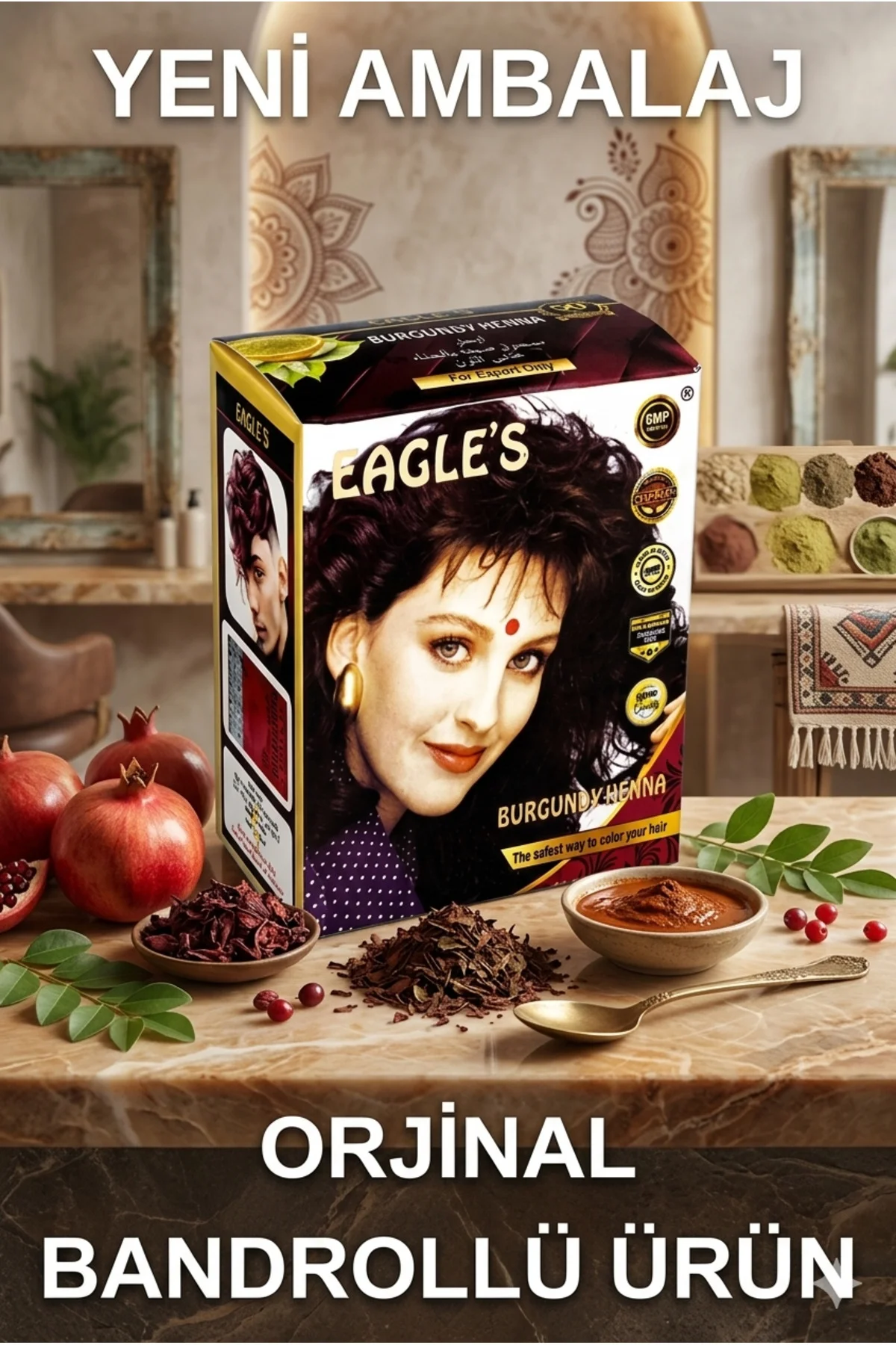 Eagles Kızıl Hint Kınası 6'lı Paket Orjinal BANDROLLÜ ÜRÜN Burgun