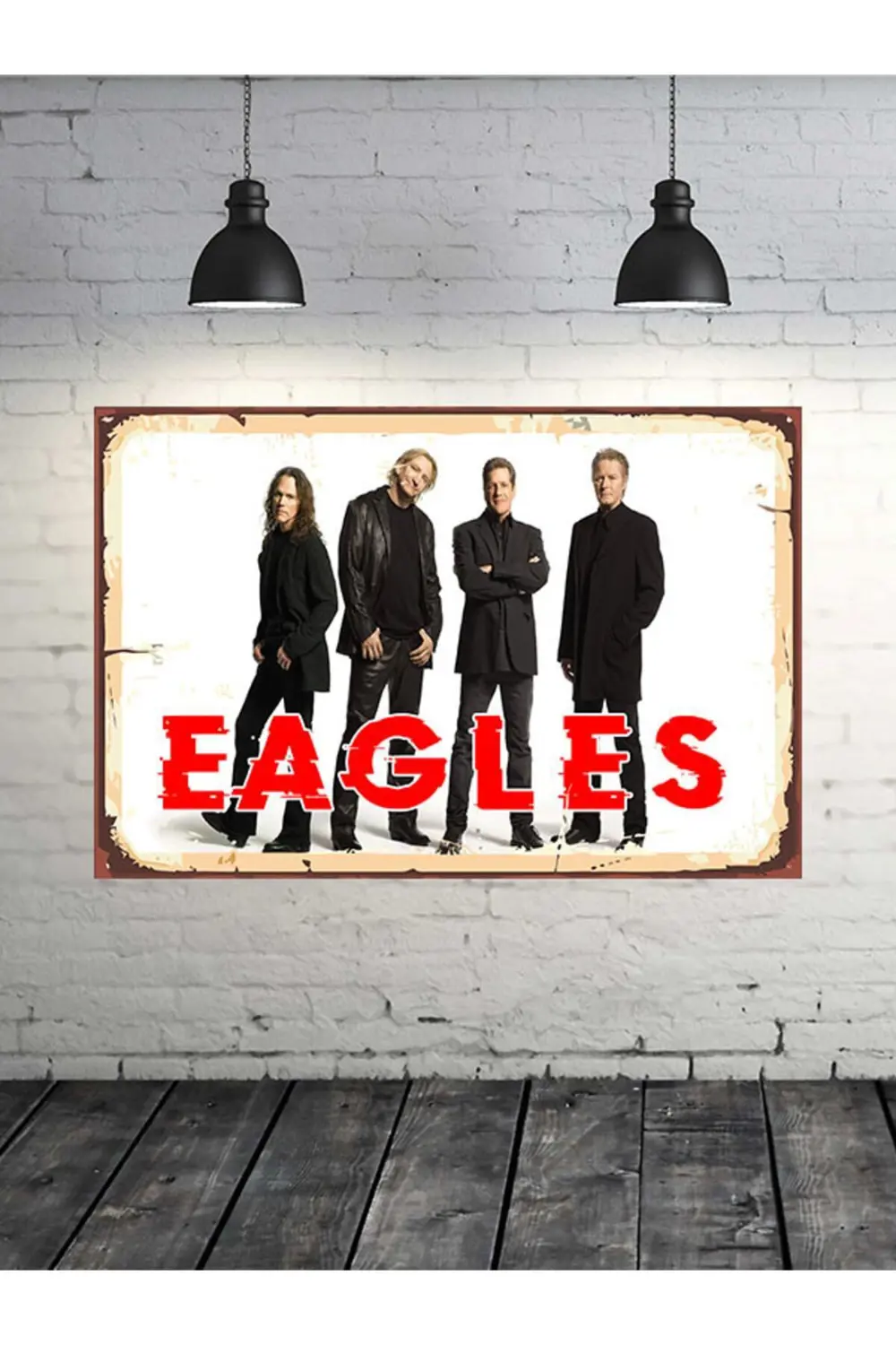 Eagles Tasarımlı 20x30 Cm Retro Ahşap Tablo