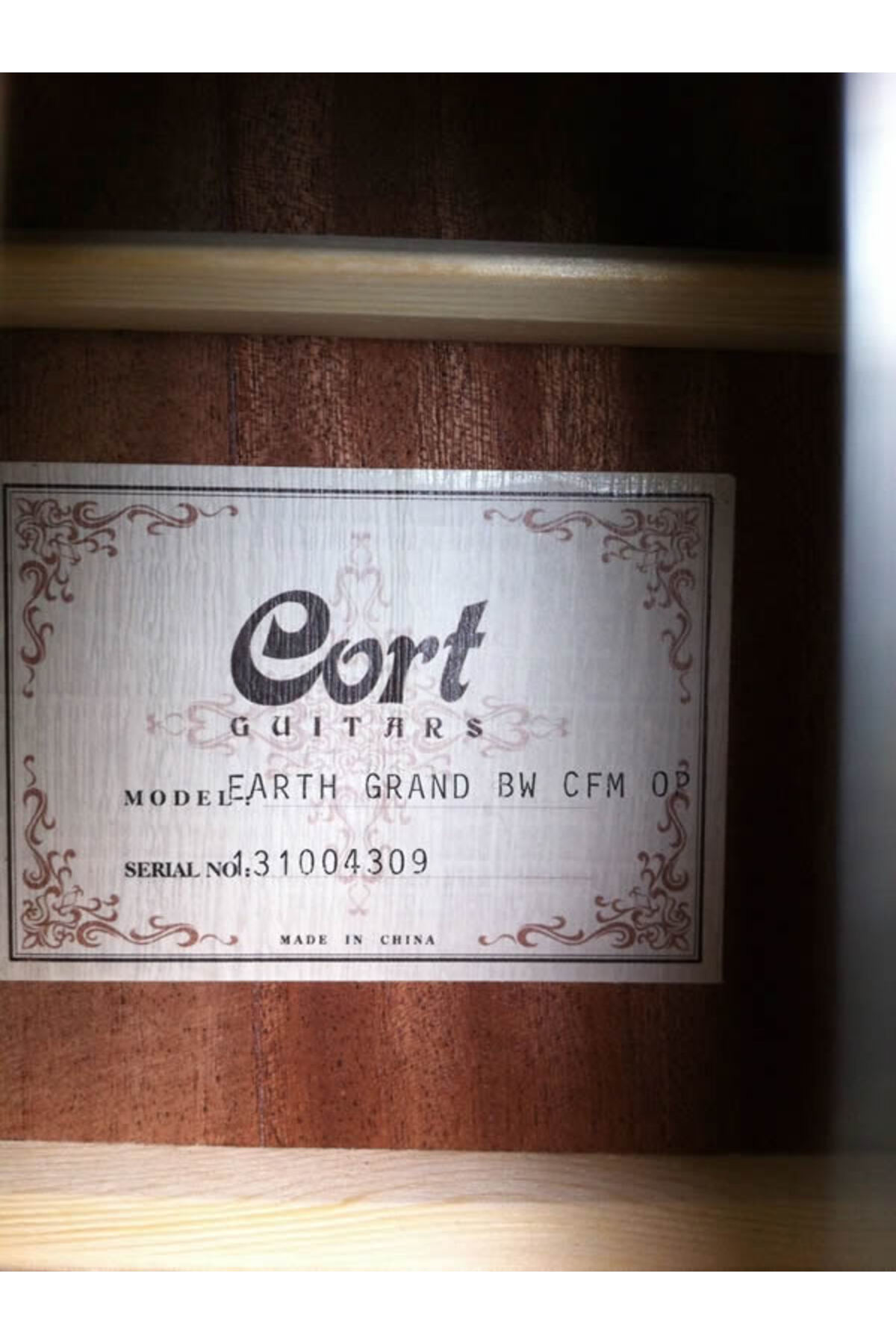 Cort Earthgrand Bw Cfm Op Elektro Akustik Cutaway Gitar Çantali, Masif
