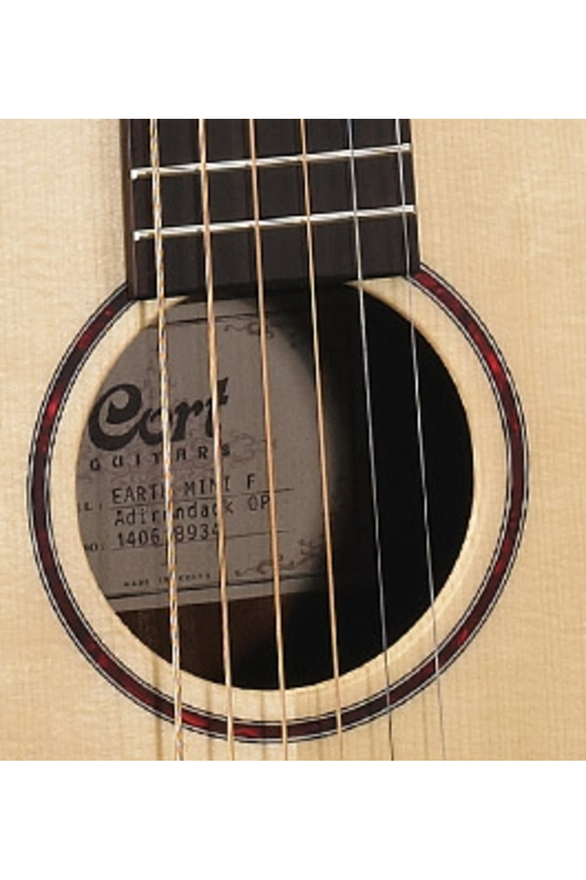 Cort Earthminif-Adirondack Op Elektro Akustik Gitar, Çantali, Open Por