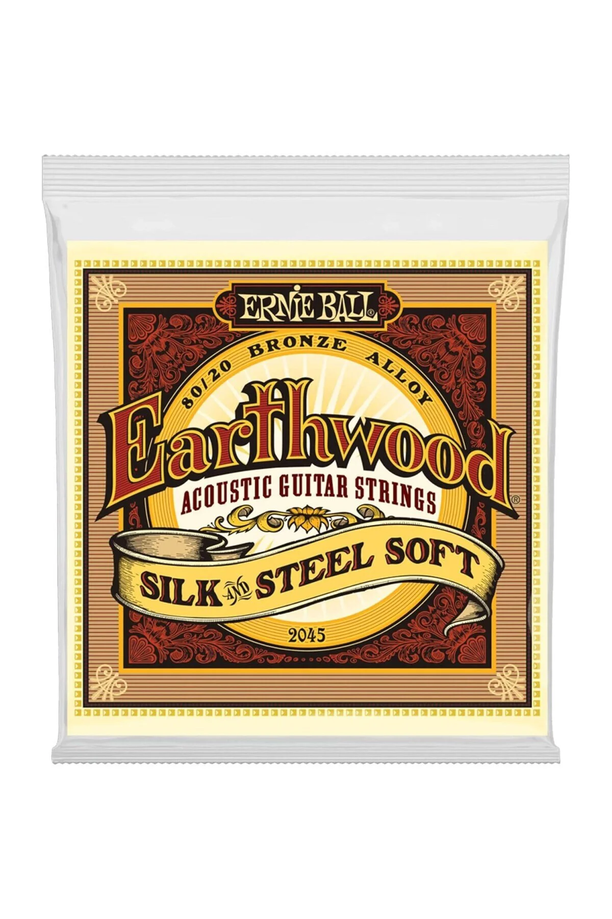 Earthwood Ipek Ve Çelik Yumuşak Akustik Gitar Telleri, 80/20 Bron