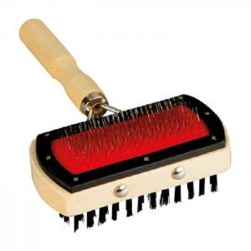 Eastland Çift Taraflı Yumuşak Dokulu Tahta Saplı Kedi Köpek Tarağ