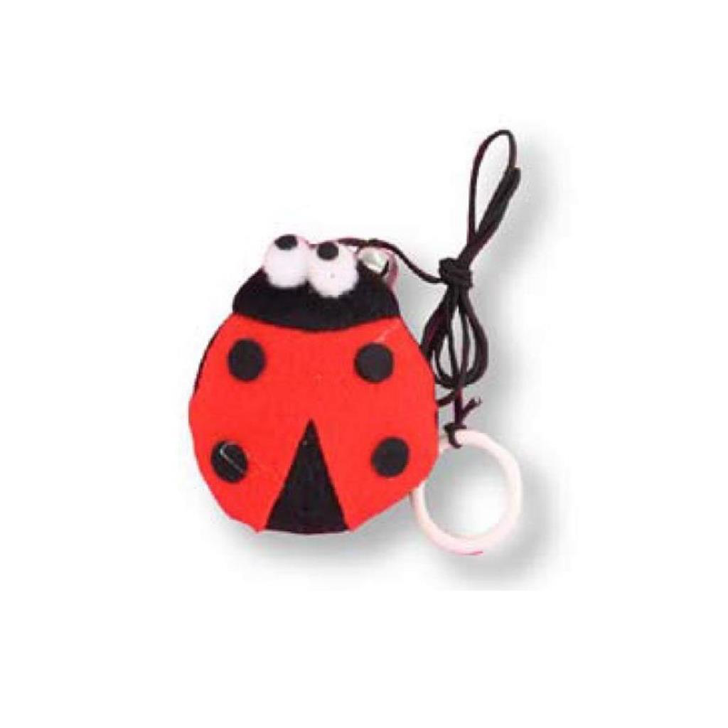 Eastland Peluş İpli Uğur Böceği Kedi Oyuncağı 6x7 Cm