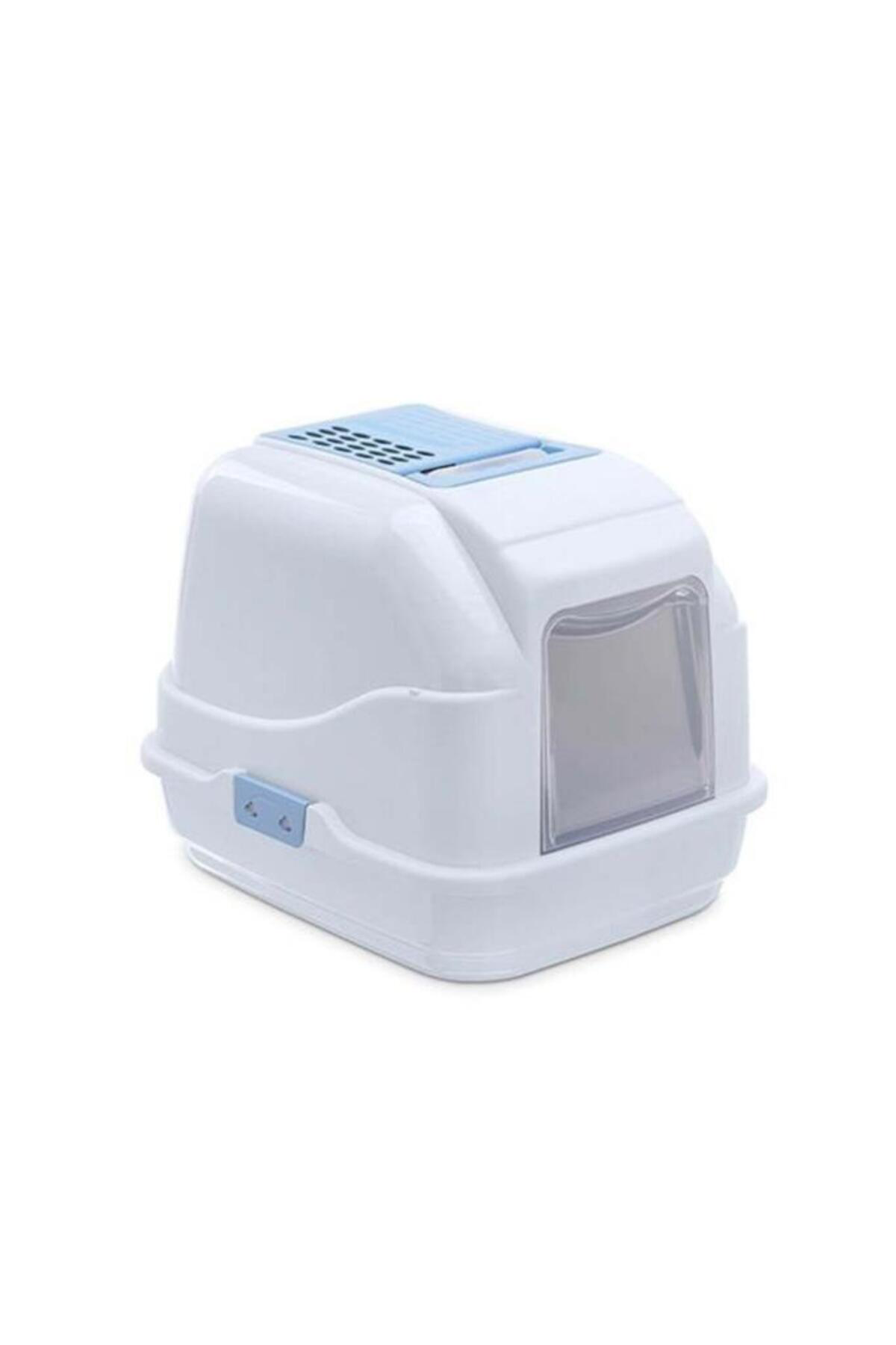 İmac Easy Cat Kapalı Filtreli Kedi Tuvaleti Buz Mavisi 40X50x40 Cm - 8