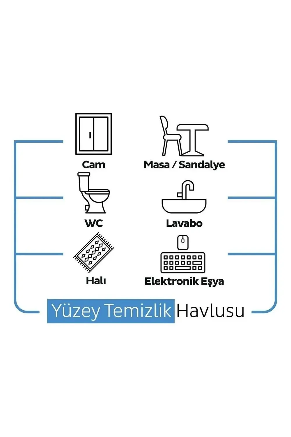Easy Clean Çamaşır Suyu Katkılı Yüzey Temizlik Havlusu&Mendili 10