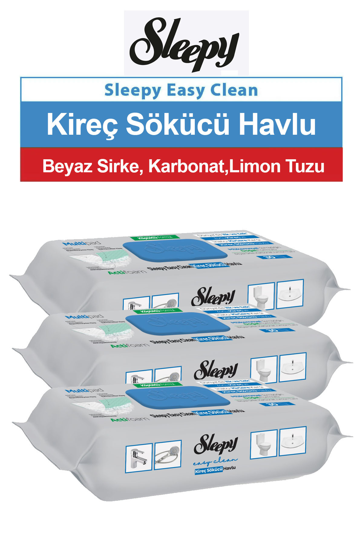 Easy Clean Kireç Sökücü Havlu 30'lu 3 Paket