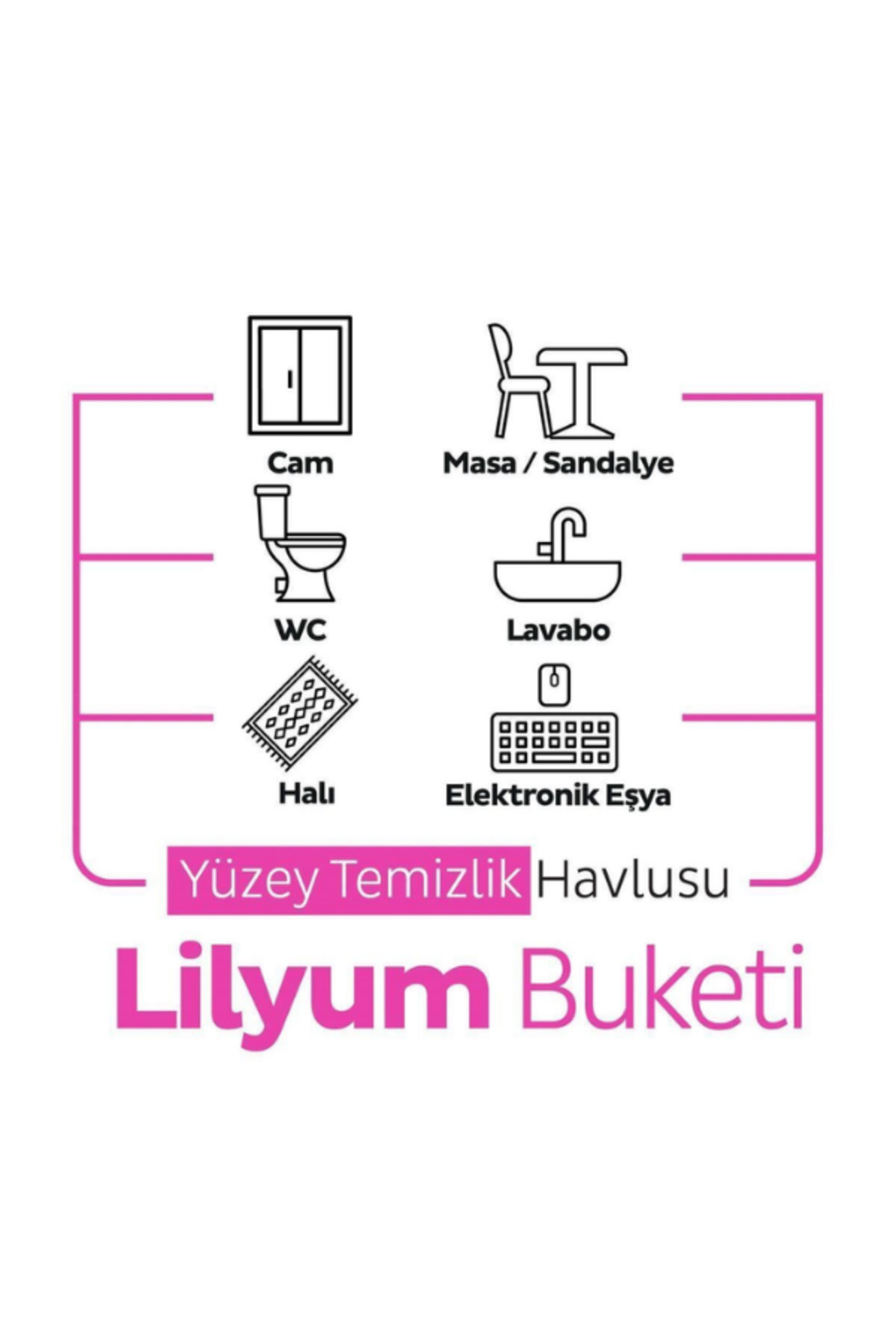 Easy Clean Lilyum Buketi Yüzey Temizlik Havlusu - 100 Yaprak 6 Ad