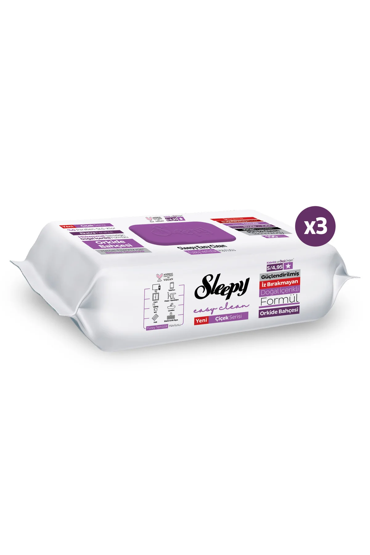 Easy Clean Orkide Bahçesi Yüzey Temizlik Havlusu Mendili 3x100 (3